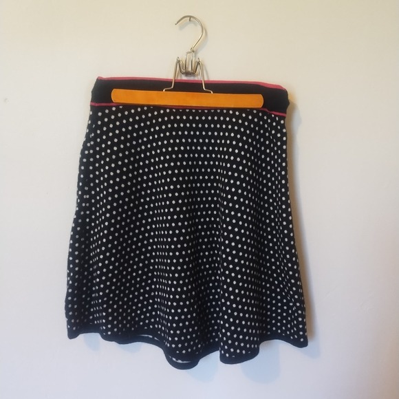 Krimson Klover Skirt Women's XS Black White Polka Dot Merino Wool Retro - Picture 2 of 7